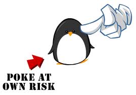 "Poke at own risk" - Penguin gets poked by Finger